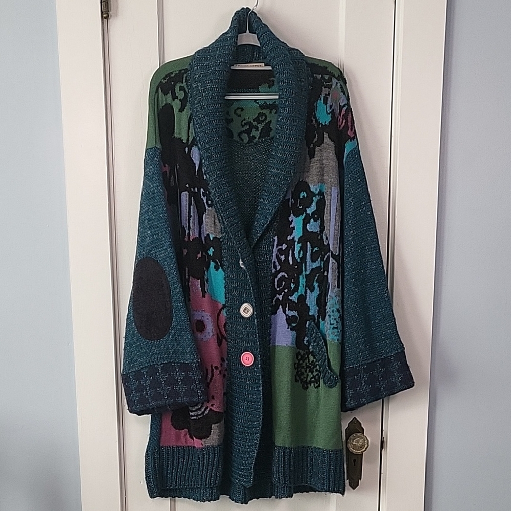 Aldo Martins Anthropologie Floral Wool Cardigan 8